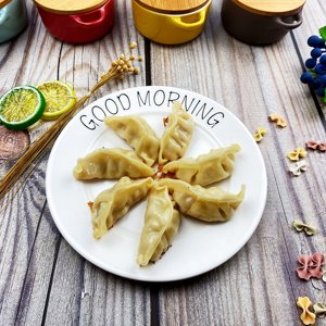 Healthy Vegan Jiaozi-Aperitivo asiático rápido Albóndigas al vapor de verduras congeladas <span class=keywords><strong>Alimentos</strong></span> y bebidas - Product Image 3