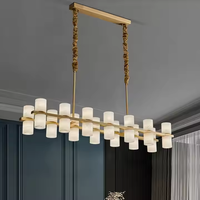Lustre Moderne en Albâtre de Haute Qualité pour Salon, Salle à Manger, Chambre à Coucher, Îlot de Cuisine et Bar (Style Européen et Amérique du Nord)