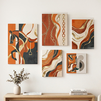 Toile murale personnalisée avec portrait d'animal de compagnie, art abstrait moderne, décoration de la maison, peintures encadrées de luxe pour le salon