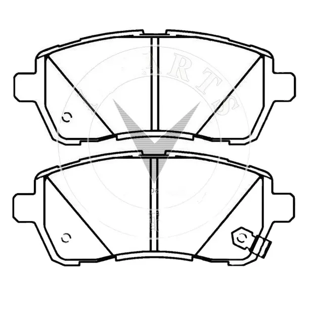 Plaquettes en métal D1454 pour freins de voiture, 2 pièces, amortisseurs absorbants, hummer h3, pour voiture clio, suzuki, capteur de distance de transmission, pièces détachées