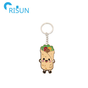 制造搪瓷钥匙扣卡利墨西哥卷饼定制标志眨眼几天purrico墨西哥卷饼猫钥匙扣食品软钥匙圈Llavero钥匙 - Product Image 3