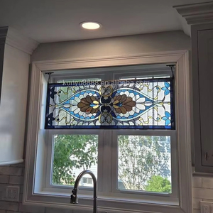 Vidrio templado esmaltado con método de catedral personalizado, decoración para puertas y ventanas de cocina, sala de estar, hoteles y baños - Product Image 1