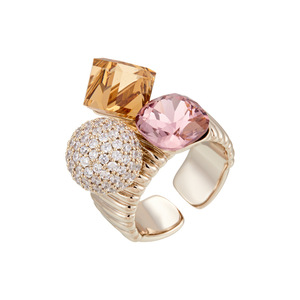 Crystal Geometric Cube Open Ring Luxury Three Dimensional Adjustable Index Finger Ring For Women Party Jewelry - Product Image 5