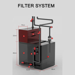 <span class=keywords><strong>Aquarium</strong></span> de luxe rectangulaire en métal de 50 L avec support en plaque rocheuse pour la décoration du salon - Product Image 5