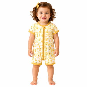 Lokaler Lagerbestand Kinder-Strampler 0-2 Jahre Baby-Strampler Umweltfreundliche Hochwertige Baby-Bambus-Pyjamas Individuell Bedruckte Neugeborenen-Bodys - Product Image 4