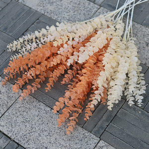 Fleurs d'eucalyptus artificielles en PVC souple, haute simulation, pour décorations de mariage en extérieur, arche de plafond et accessoires de paysagisme - Product Image 4