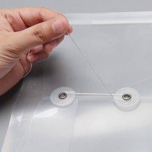 Chenmg <b>File</b> Fastener <b>A4</b> PP Waterproof Transparent Document Bag With Thread Buckle For Storage 94518 - Product Image 1