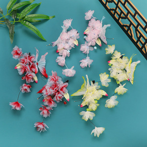 25 Nuevas Pinzas para el Cabello de Diseño Original Hechas a Mano, Estilo Antiguo, con Degradado de Mariposas, para Hanfu, Maquillaje y Peinado - Product Image 1