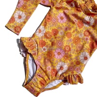 Maillot de bain une pièce pour enfants personnalisé par sublimation imprimé bikini pour enfants maillot de bain côtelé maillot de bain 2025
