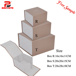 <span class=keywords><strong>Precio</strong></span> de fábrica Bai Wo de lujo de encargo de ropa de <span class=keywords><strong>papel</strong></span> de cartón magnético plano plegable caja de embalaje de regalo - Product Image 6