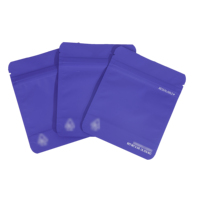 Sachet Mylar personnalisé en plastique et aluminium, violet royal, refermable, anti-odeur, pour 3,5g, avec petit logo, pour emballage alimentaire et bonbons