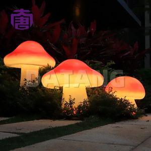 Luces LED 3D con Forma de Hongo Personalizadas, Material de Resina y Fibra de Vidrio, IP65, para Decoración de Jardín y Césped al Aire Libre - Luces Decorativas Impermeables - Product Image 2