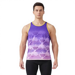 Gilet de <span class=keywords><strong>sport</strong></span> rafraîchissant pour homme, séchage rapide, coupe ample, perforé, style américain, pour la course, le basketball, l'entraînement, le fitness, le marathon - Product Image 1