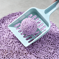 Litière pour chat en tofu, fibres de pois, agglomérante, 1,5-2 mm, écologique, faible teneur en poussière, jetable aux toilettes, couleur personnalisée, marque privée