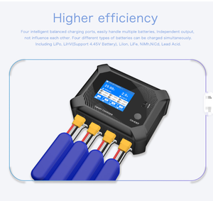 Chargeur intelligent N-UP9 à quatre canaux AC100W DC20W pour batteries Li-ion, LiFe, NiMH, NiCd, LiHV, PB et modèles RC - Product Image 3