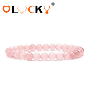LUCKYJIU Fabricant de bijoux personnalisés, bracelet en jade cristallin élastique fait à la main pour femmes, bracelet en pierre énergétique - Product Image 3