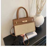 Bolso Pequeño de Hombro con Textura Moderna, Nuevo Bolso de Mano para Mujer con Diseño en Contraste