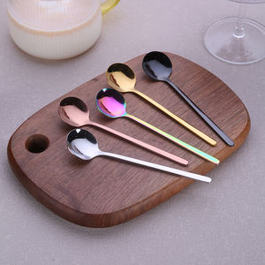 Cuillère à café dorée à long manche en acier inoxydable avec logo personnalisé pour dessert, café et thé pour usage personnel ou cadeaux - Product Image 6