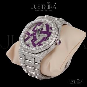 Premium Quality Moissanite Diamond Quartz <b>Watch</b> <b>Women</b> Slim Crystal Dial Stainless Steel <b>Watch</b> Available <b>For</b> Sale - Product Image 3