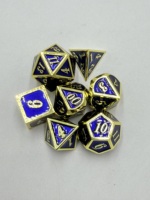 Vente en gros de dés de jeu en métal polyédrique personnalisés en alliage de zinc, dés de jeu en métal polyédrique sur mesure
