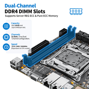 Carte mère NAS CWWK C612 LGA2011-v3 DDR4 <span class=keywords><strong>2x</strong></span> NVMe M.2 Dual 10GbE RJ45 <span class=keywords><strong>4x</strong></span> SFF-8643 Compatible avec Xeon E5 V3 V4. Carte mère Mini ITX - Product Image 4
