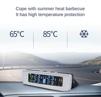 Système de surveillance de la pression des pneus, TPMS solaire sans fil avec 4 capteurs externes, affichage coloré