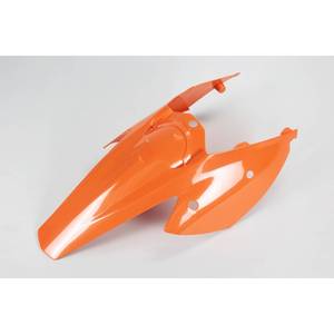 Parafango posteriore in 127 arancione con pannelli laterali per parafanghi auto KTM SX 250 a 2004 2006 - Product Image 1