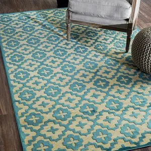 Beige and cadetblue color carpet rug hand tufted living room wool rugs