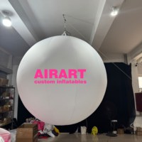 Ballon blanc gonflable à utiliser au plafond Ballon gonflable suspendu de couleur personnalisée Ballon gonflable de taille personnalisée