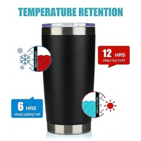 Gobelet isotherme en acier inoxydable pour voiture et bureau, à double paroi, avec revêtement en poudre, gravé au laser, pour boissons chaudes