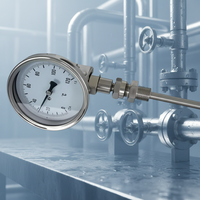 Thermomètre bimétallique industriel en acier inoxydable SHENWEI, affichage numérique, résolution 0,1°C, communication RS485, indice de protection IP65, 360 OEM