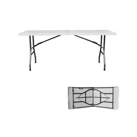 Portable extérieur meubles de jardin Poker Banquet restauration BBQ Camping pique-nique Table pliante blanc rectangulaire en plastique cuisine courrier