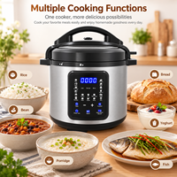 OEM 6L 1000W Digital Multi Cooker dengan Timer Tunda, Fungsi Slow Cook, Tumis, dan Penghangat, Panci Masak Listrik Pintar untuk Rumah Tangga