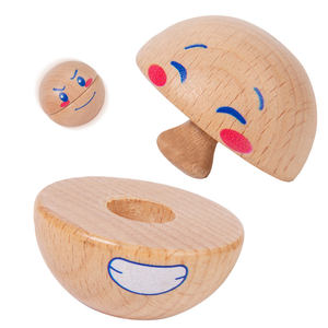 Boule d'expression émotionnelle en bois blocs de construction jeu bébé Expression carte assortie Puzzle jouets éducatifs pour enfants garçons filles - Product Image 6