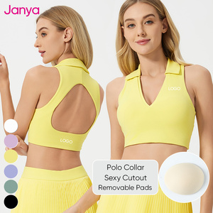 Setelan Olahraga Wanita Janya Wholesale Peak Ball Clothes Polo Collar Bra 2 Piece Set Fitness Golf Yoga Peakball Tennis Skirt - Product Image 3