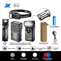 Linterna Frontal Multifunción LED, Linterna de Camping Recargable, Linterna EDC Mini Recargable LED