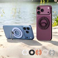Penyangga Cincin Ponsel Magnetik Dua Sisi, Pegangan Jari Silikon, Penyangga untuk iPhone 12-18, Ringan, Putar 360 Derajat °   Berputar