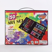 BESTLINE Fabrikpreis Schreibwaren-Set zum Zeichnen, Schreiben und Malen für Kinder, Individuelles Kreatives 150-teiliges Kunst-Set in PVC-Box, OEM EN71