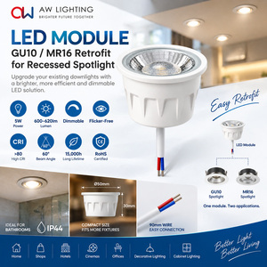 โมดูลไฟดาวน์ไลท์ LED แบบหุ้มพลาสติกอะลูมิเนียม 5W AC 230V 550-600LM มุมลำแสง 60 องศา SMD 2835 ปรับความสว่างได้ ไม่กระพริบ - Product Image 4