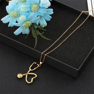 Nuevo diseño creativo corazón estetoscopio collar clavícula colgante para médicos y enfermeras regalo del Día de San Valentín - Product Image 2