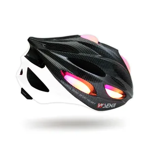Atacado bicicleta capacete de casca dura-OEM MTB Bicicleta de Estrada Esportes Bicicleta de Segurança LEVOU Luminosa Duro Shell Ciclismo Capacete