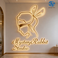 Letrero Personalizado con Nombre de Tienda para Interiores y Exteriores, Letrero Metálico 3D, Logotipo LED para Salón de Uñas, Letrero 3D para Decoración de Tiendas