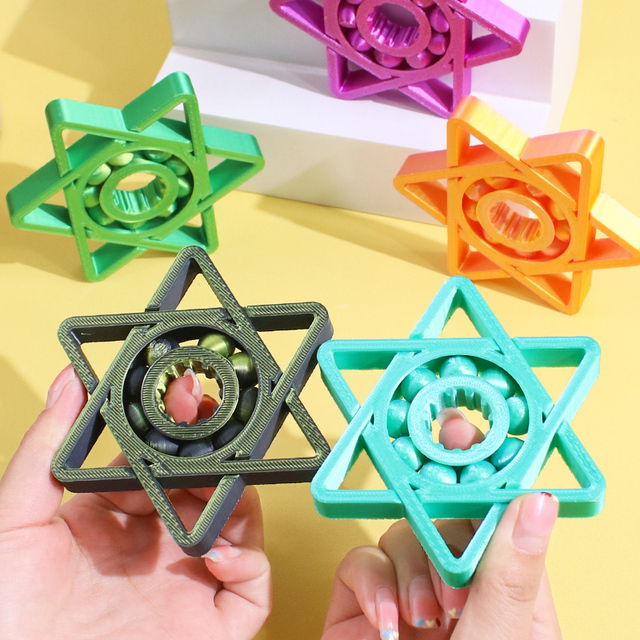 Hot Selling 3D Printed Polygon Hand Spinner Gyro Fidget Toy Premium Squeeze Toy for Stress Relief