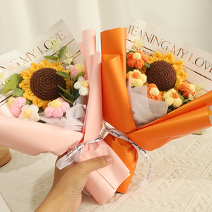 Crochet mô hình Hướng Dương Crochet hoa công cụ trang trí nhà hướng dẫn thực tế Hoa Sáng Tạo handmade kim dệt kim len hoa - Product Image 2