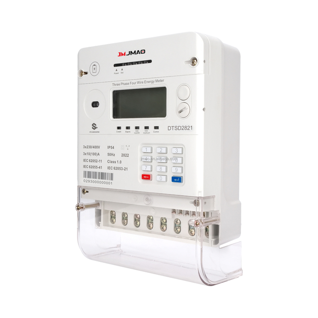 Best Selling AMI Integrate DLMS COSEM RF PLC Communication STS Token Three Phase Smart Prepaid Waterproof ISO9001 Meter