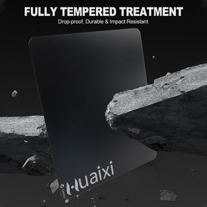 Custom Logo Black Tempered Glass Gaming Mouse Mat Ultra-Smooth Micro-Etched Surface Shatter Resistant with Silicone Base OEM - Product Image 5