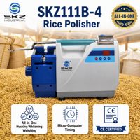 Machine à polir le riz SKZ111B-4 tout-en-un avec décorticage, blanchiment, pesage, micro-ordinateur et minuterie, certifiée CE, pour usage en laboratoire