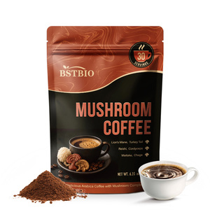 BSTBIO 6 Hongos (Melena de León, Cordyceps, Reishi) con Café Arábica, 30 Porciones, Café Instantáneo con Hongos - Product Image 1