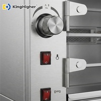 Machine à griller le poulet au gaz commerciale, machine à rôtir le poulet automatique, grille-pain en acier inoxydable à 7 broches pour restaurant