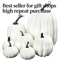 AYOYO NOUVELLE ARRIVÉE Halloween 7 pièces Citrouilles en plastique portables pour décoration extérieure, mariage et Thanksgiving
